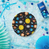 カラフルな宇宙天文学の宇宙の紙皿 ペーパープレート (パーティー)