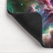 カラフルな宇宙銀河の渦と輝く星雲 マウスパッド (コーナー)