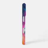カラフルな宇宙飛行士 宇宙探査 銀河星雲 iPhone 16ケース (右側面)