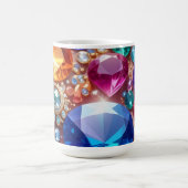 カラフルな宝石とジュエリー コーヒーマグカップ (中央)