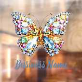 カラフルな宝石の蝶 ウィンドウサイン (シート2)