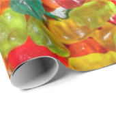 カラフルな宝石はフルーツのような粘着性くまキャンデーにある調子を与えました ラッピングペーパー (ロールコーナー)