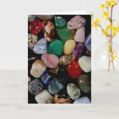 カラフルな宝石 カード (黄色い花)