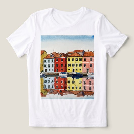 カラフルな家々 トライブレンドTシャツ (デザイン正面)