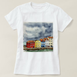 カラフルな家々 Tシャツ