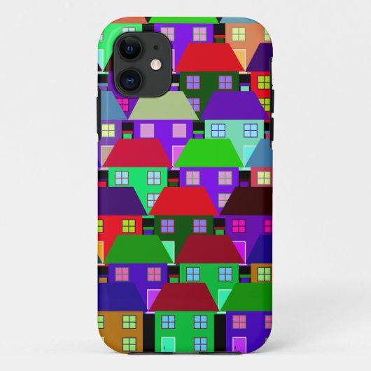 カラフルな家のコミュニティ Case-Mate iPhoneケース (裏面)