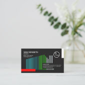 カラフルな家の構造ラインエンジニア 名刺 (スタンド正面)