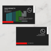 カラフルな家の構造ラインエンジニア 名刺 (正面/裏面)