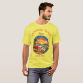 カラフルな家族パーティーのTシャツ Tシャツ (正面フル)