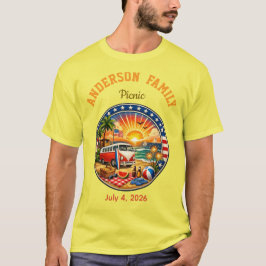 カラフルな家族パーティーのTシャツ Tシャツ