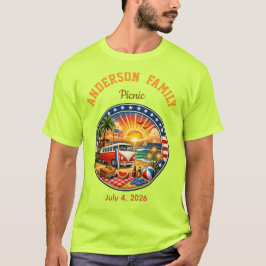 カラフルな家族パーティーTシャツ Tシャツ