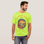 カラフルな家族パーティーTシャツ Tシャツ (正面フル)