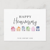 カラフルな家 ハッピー・ハウスバーサリー 不動産 ポストカード (正面)