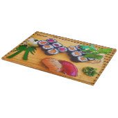 カラフルな寿司のスケッチのまな板 カッティングボード (角)