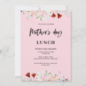 カラフルな小さな花の母の日ランチ 招待状 (正面)