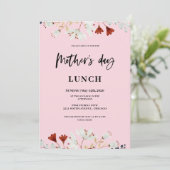 カラフルな小さな花の母の日ランチ 招待状 (スタンド正面)
