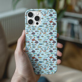 カラフルな小さな魚の模様 iPhone 16ケース