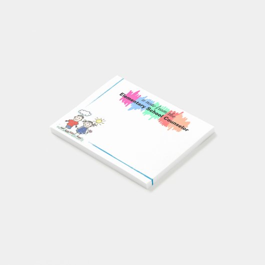 カラフルな小学校のカウンセラーの付箋 ポストイット (アングル)