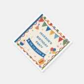 カラフルな小学校の誕生日パーティー スタンダードカクテルナプキン (角)