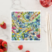 カラフルな小石のモザイクアート スタンダードランチョンナプキン (インサイチュ)