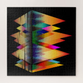 カラフルな山の形 自然の森 ジグソーパズル (横)