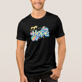 カラフルな希望のグラフィティ - Y2K スパークル エステティック トライブレンドＴシャツ