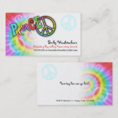 カラフルな平和プロフィールカード 名刺 (正面/裏面)