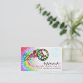 カラフルな平和プロフィールカード 名刺 (スタンド正面)
