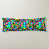 カラフルな平和継ぎ目が無いパターン + あなたのアイディア ボディピロー (裏面)