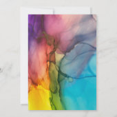 カラフルな幸せな結婚式の披露宴 招待状 (裏面)