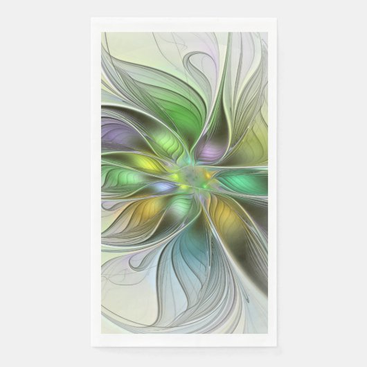 カラフルな幻想の花 モダン・アブストラクト・フラクタル (正面)