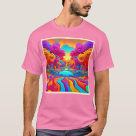 カラフルな幻想の風景 Tシャツ