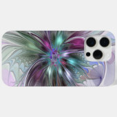 カラフルな幻想抽象モダンフラクタルフラワー Case-Mate iPhoneケース (裏面 (横))