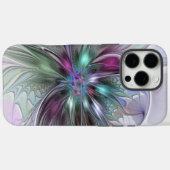 カラフルな幻想抽象モダンフラクタルフラワー Case-Mate iPhoneケース (裏面 (横))