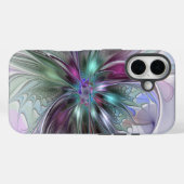カラフルな幻想抽象モダンフラクタルフラワー Case-Mate iPhoneケース (裏面 (横))