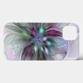 カラフルな幻想抽象モダンフラクタルフラワー Case-Mate iPhoneケース (裏面 (横))