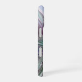 カラフルな幻想抽象モダンフラクタルフラワー iPhone 16ケース (右側面)