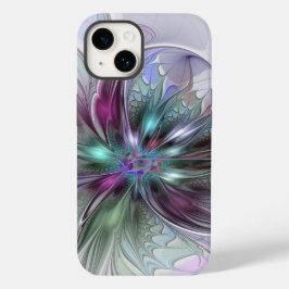 カラフルな幻想抽象的なモダンフラクタルフラワー Case-Mate iPhone 14ケース