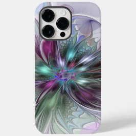 カラフルな幻想抽象的なモダンフラクタルフラワー Case-Mate iPhone 14 PRO MAXケース