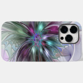 カラフルな幻想抽象的なモダンフラクタルフラワー Case-Mate iPhoneケース (裏面 (横))