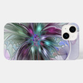 カラフルな幻想抽象的なモダンフラクタルフラワー Case-Mate iPhoneケース (裏面 (横))