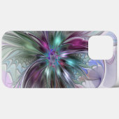 カラフルな幻想抽象的なモダンフラクタルフラワー Case-Mate iPhoneケース (裏面 (横))
