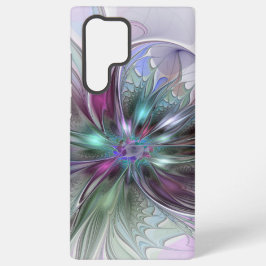 カラフルな幻想抽象的なモダンフラクタルフラワー SAMSUNG GALAXY S22 ULTRAケース