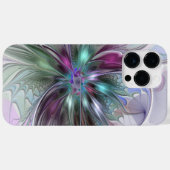 カラフルな幻想抽象的なモダン・フラクタル・フラワー Case-Mate iPhoneケース (裏面 (横))