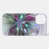 カラフルな幻想抽象的モダンフラクタルフラワー Case-Mate iPhoneケース (裏面 (横))
