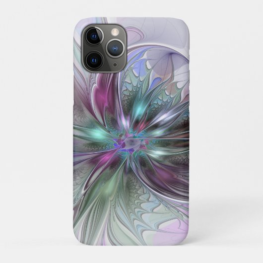 カラフルな幻想抽象的モダンフラクタルフラワー Case-Mate iPhoneケース (裏)