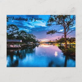 カラフルな幻想的なサンセット ポストカード