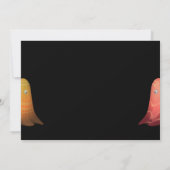 カラフルな幽霊のハロウィン招待状 招待状 (裏面)