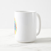 カラフルな幾何学オオカミマグ コーヒーマグカップ (正面右)
