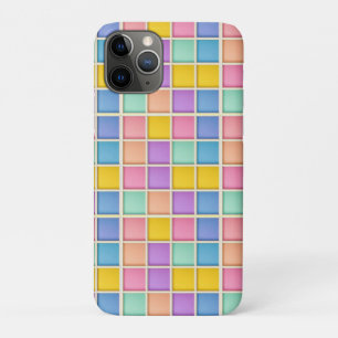 カラフルな幾何学グリッドパネル iPhone 11 PROケース